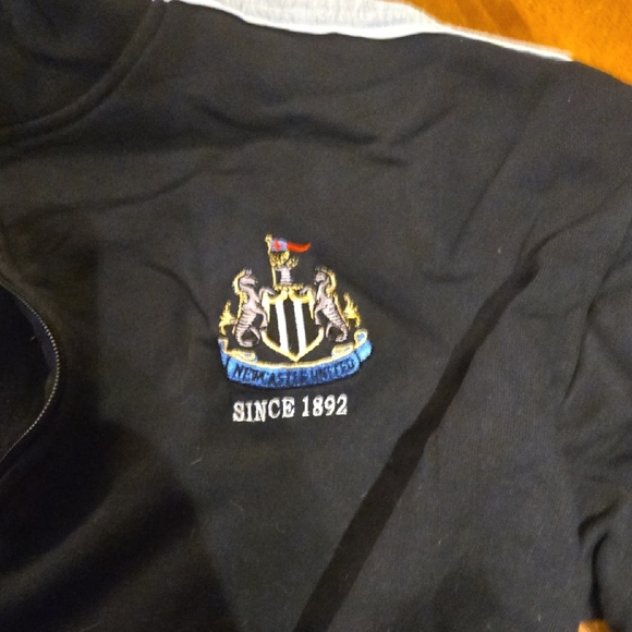 Black Zip-Up Hoodie with Embroidered Logo - Picture 2 of 4